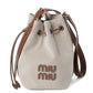 Canvas And Leather Bucket Bag