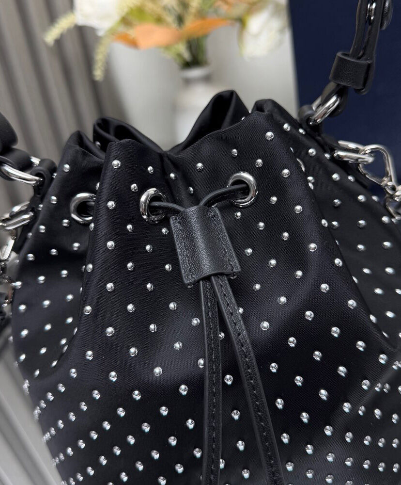 Re-Nylon Mini-bag With Studs