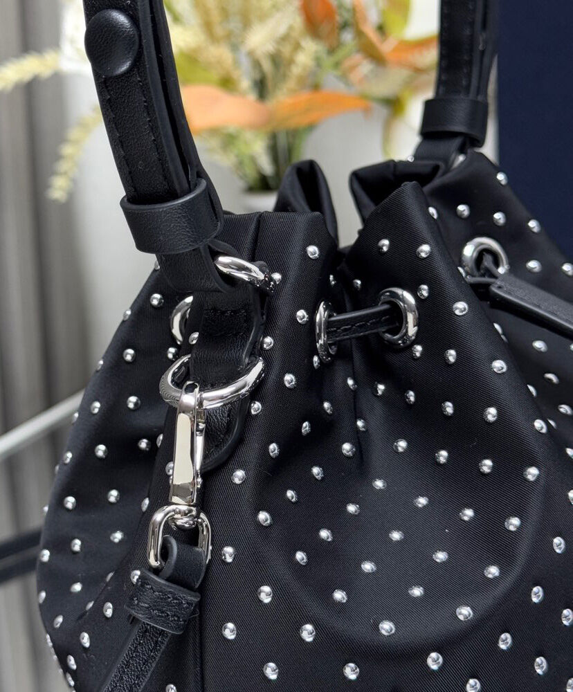 Re-Nylon Mini-bag With Studs