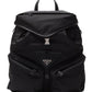 Re-Nylon And Leather Backpack