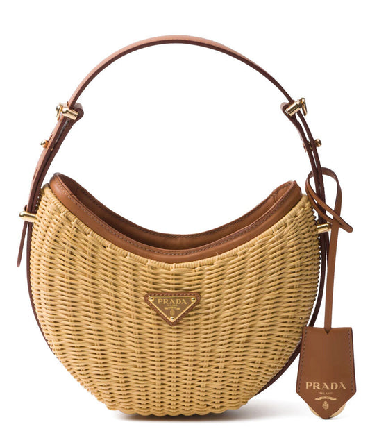 Wicker And Leather Prada Arque Bag