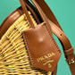 Wicker And Leather Prada Arque Bag