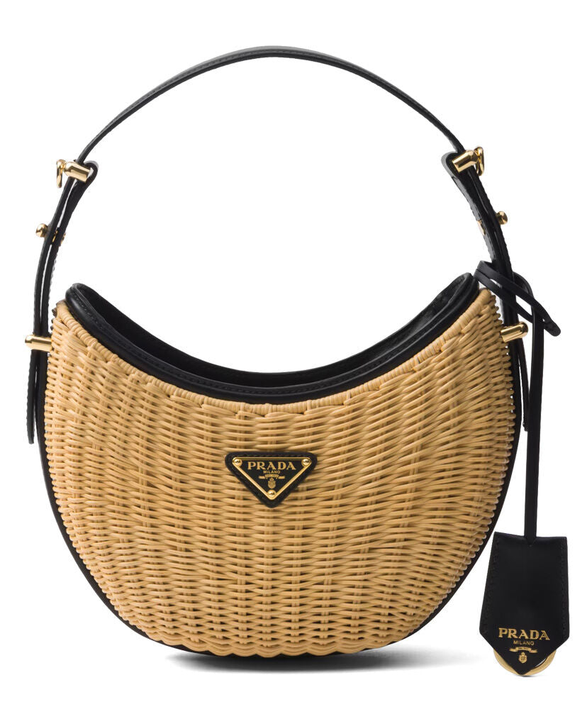 Wicker And Leather Prada Arque Bag