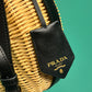 Wicker And Leather Prada Arque Bag