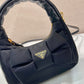 Re-Nylon And Nappa Leather Mini-bag With Bow