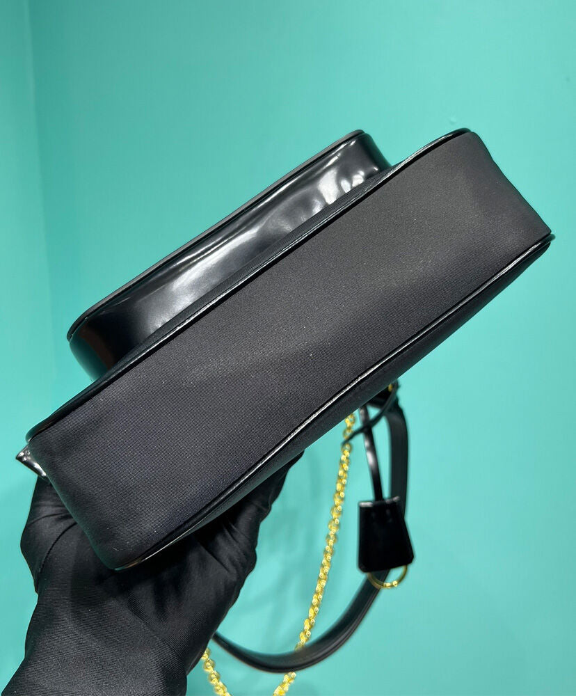 Re-Nylon And Brushed Leather Mini-bag