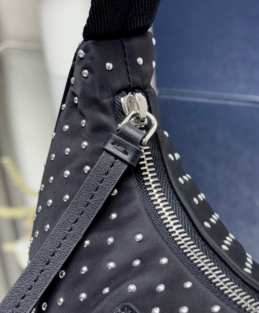 Prada Re-Edition Re-Nylon Mini Bag With Studs