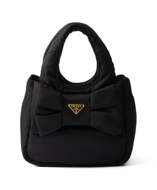 Padded Re-Nylon Mini-bag With Bow