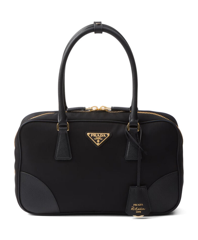 Prada Re-Edition 1978 Medium Re-Nylon And Saffiano Leather Two-Handle Bag