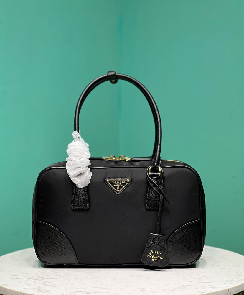 Prada Re-Edition 1978 Medium Re-Nylon And Saffiano Leather Two-Handle Bag