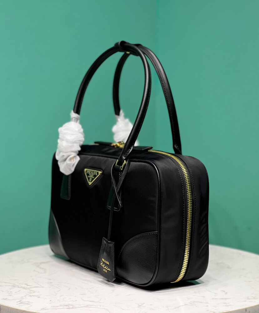 Prada Re-Edition 1978 Medium Re-Nylon And Saffiano Leather Two-Handle Bag