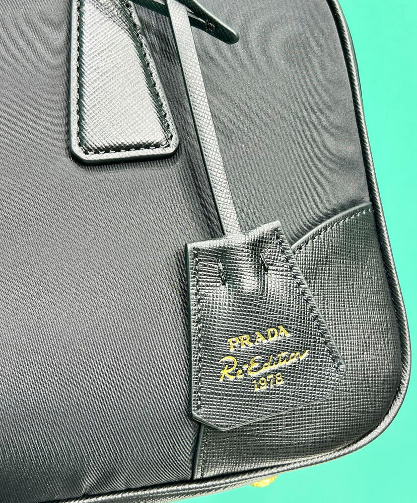 Prada Re-Edition 1978 Medium Re-Nylon And Saffiano Leather Two-Handle Bag