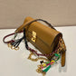 Prada Soft Sound small Leather Shoulder Bag With Charms