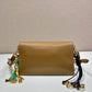 Prada Soft Sound small Leather Shoulder Bag With Charms