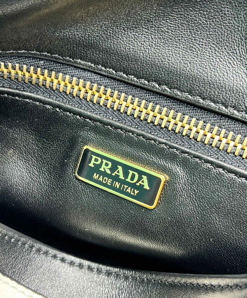 Prada Soft Sound small Leather Shoulder Bag With Charms