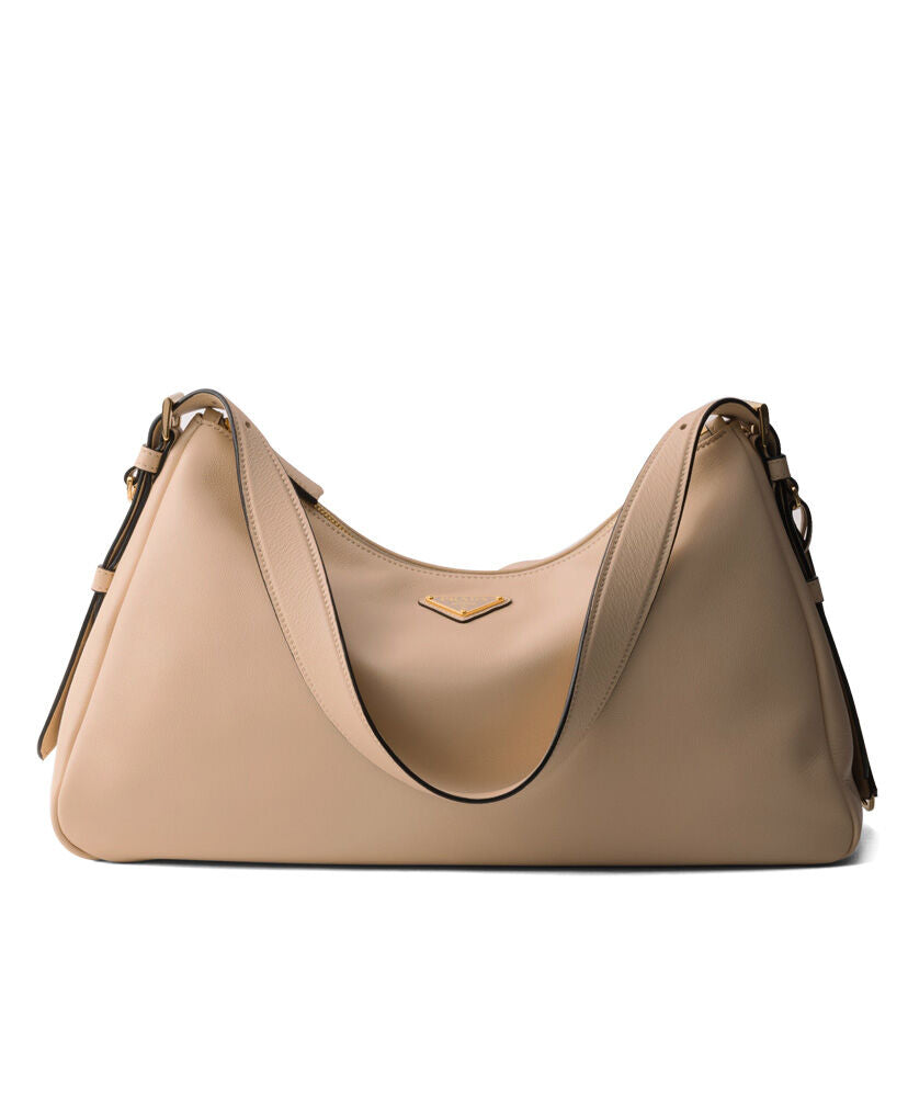 Prada Aimee Large Leather Shoulder Bag