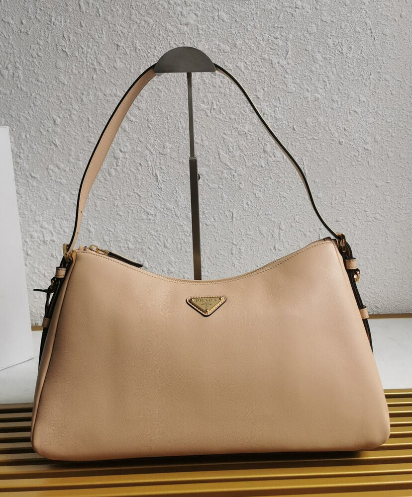 Prada Aimee Large Leather Shoulder Bag