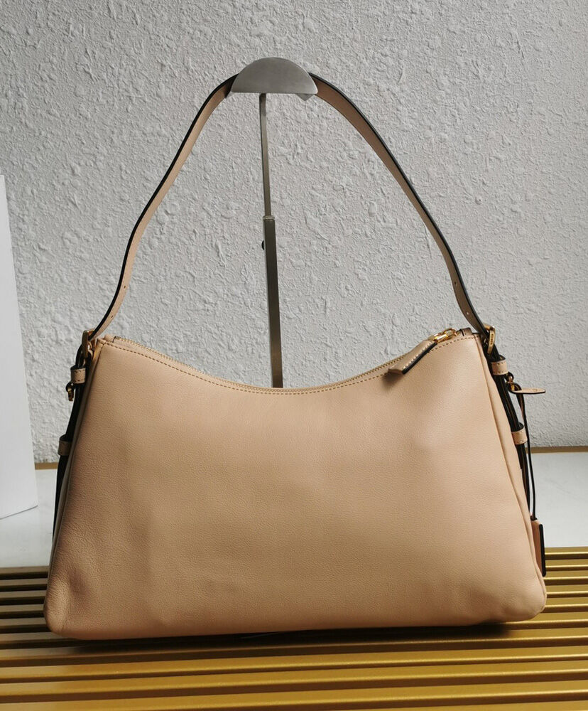 Prada Aimee Large Leather Shoulder Bag