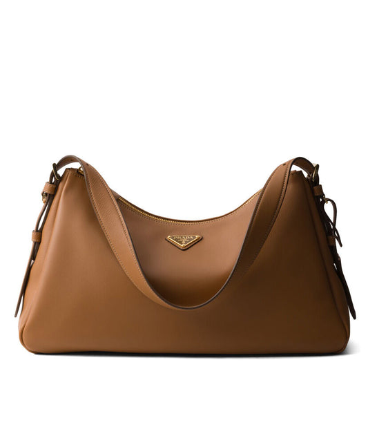 Prada Aimee Large Leather Shoulder Bag