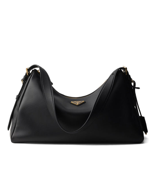 Prada Aimee Large Leather Shoulder Bag