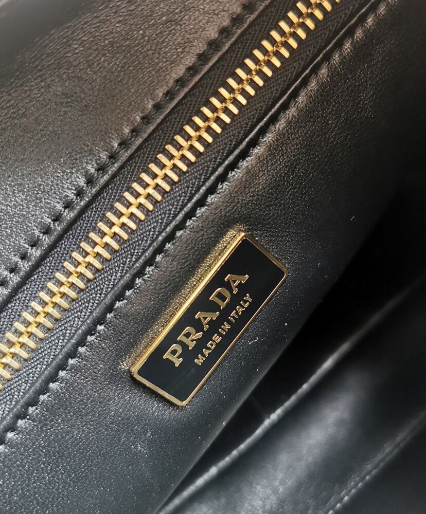 Prada Aimee Large Leather Shoulder Bag