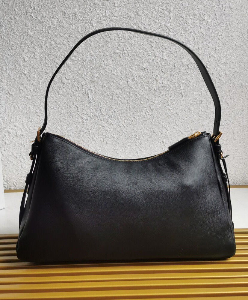 Prada Aimee Large Leather Shoulder Bag