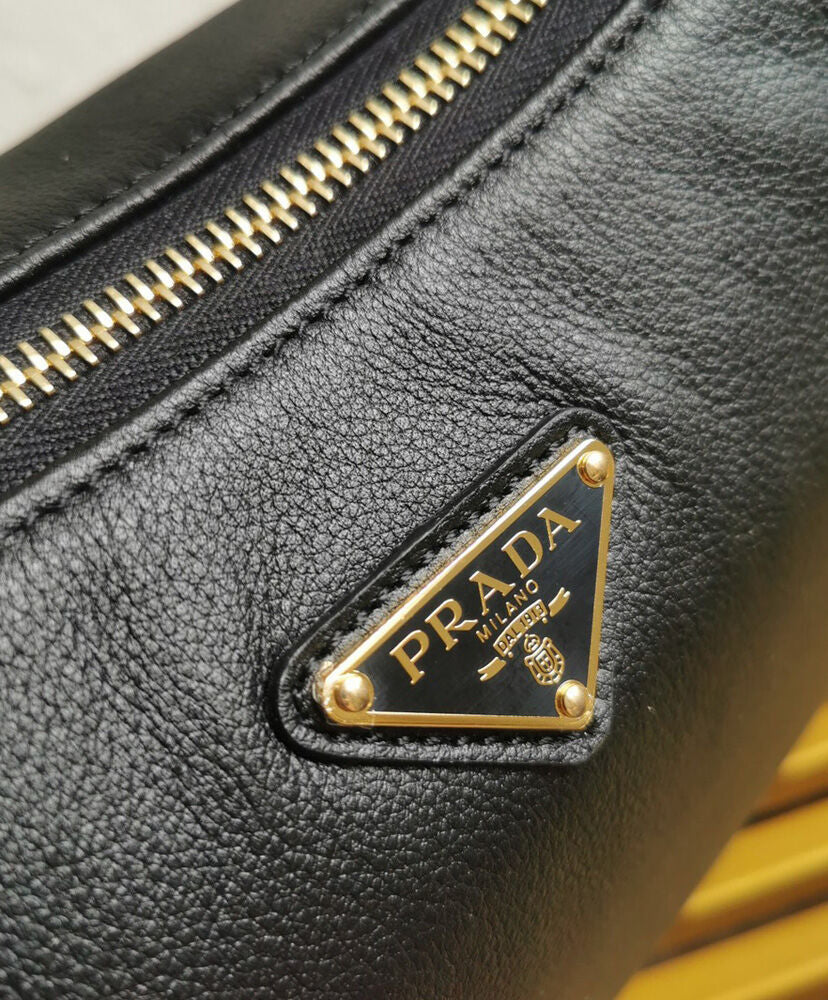 Prada Aimee Large Leather Shoulder Bag