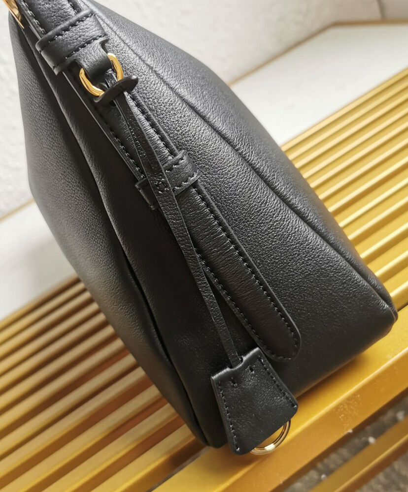 Prada Aimee Large Leather Shoulder Bag