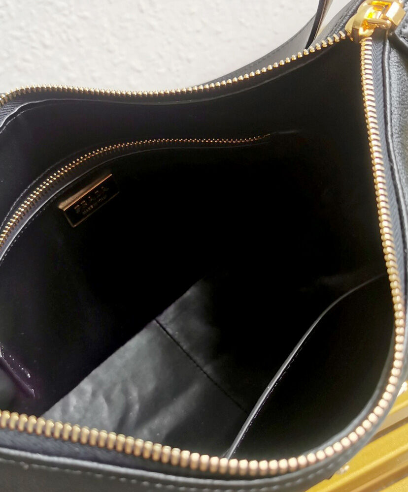 Prada Aimee Large Leather Shoulder Bag