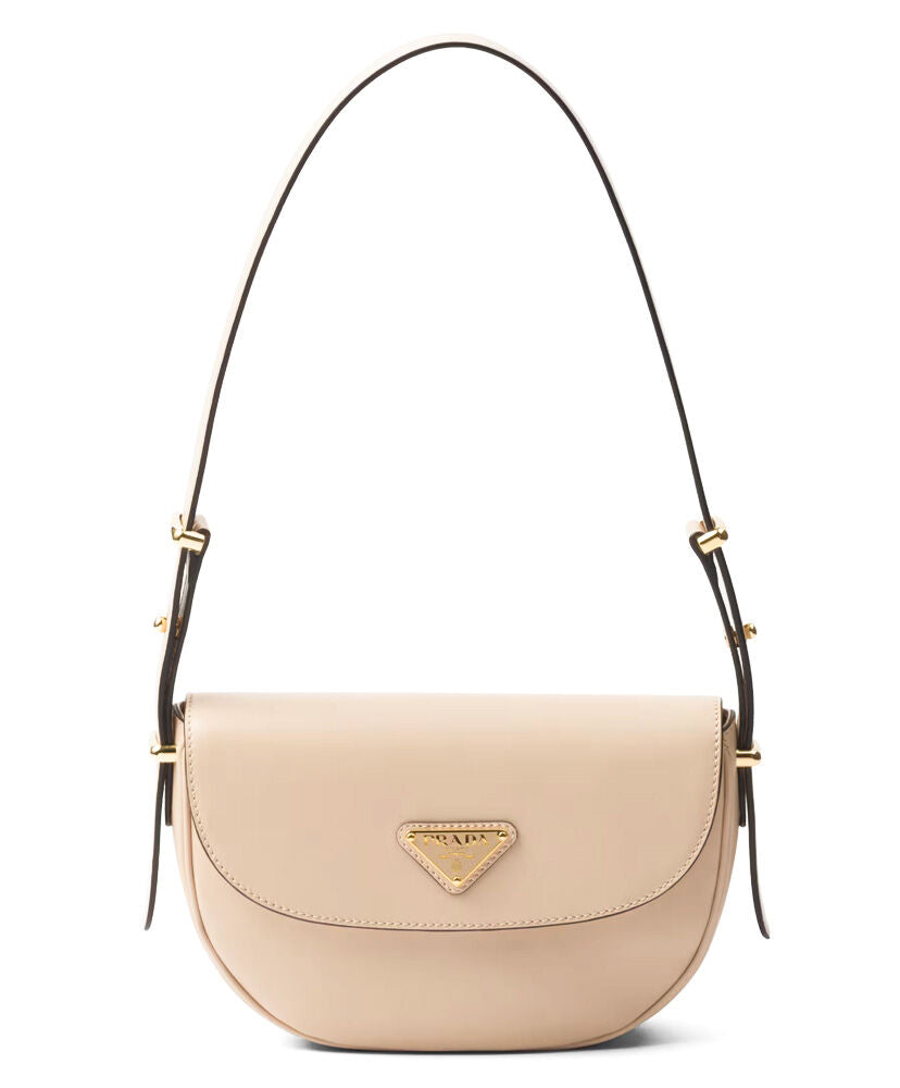 Prada Arque Leather Shoulder Bag With Flap