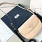 Prada Arque Leather Shoulder Bag With Flap