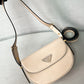 Prada Arque Leather Shoulder Bag With Flap