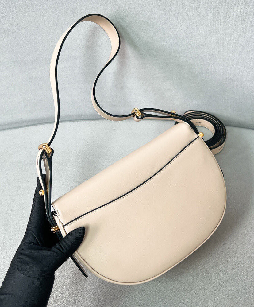 Prada Arque Leather Shoulder Bag With Flap