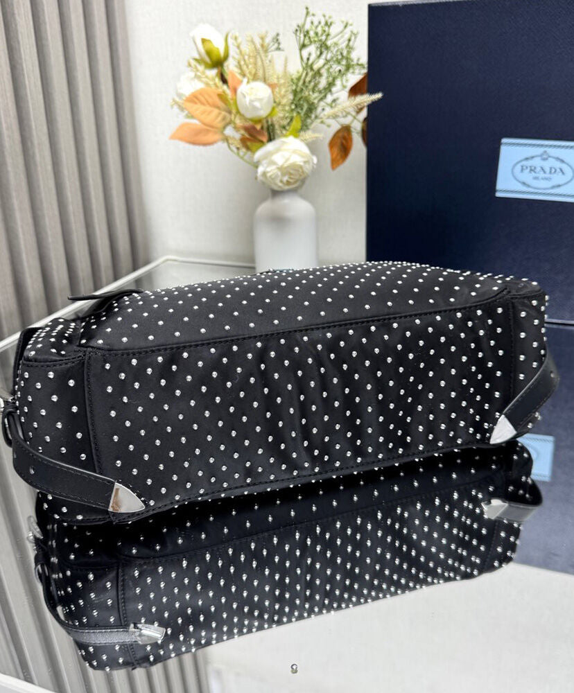 Re-Nylon Bag With Studs