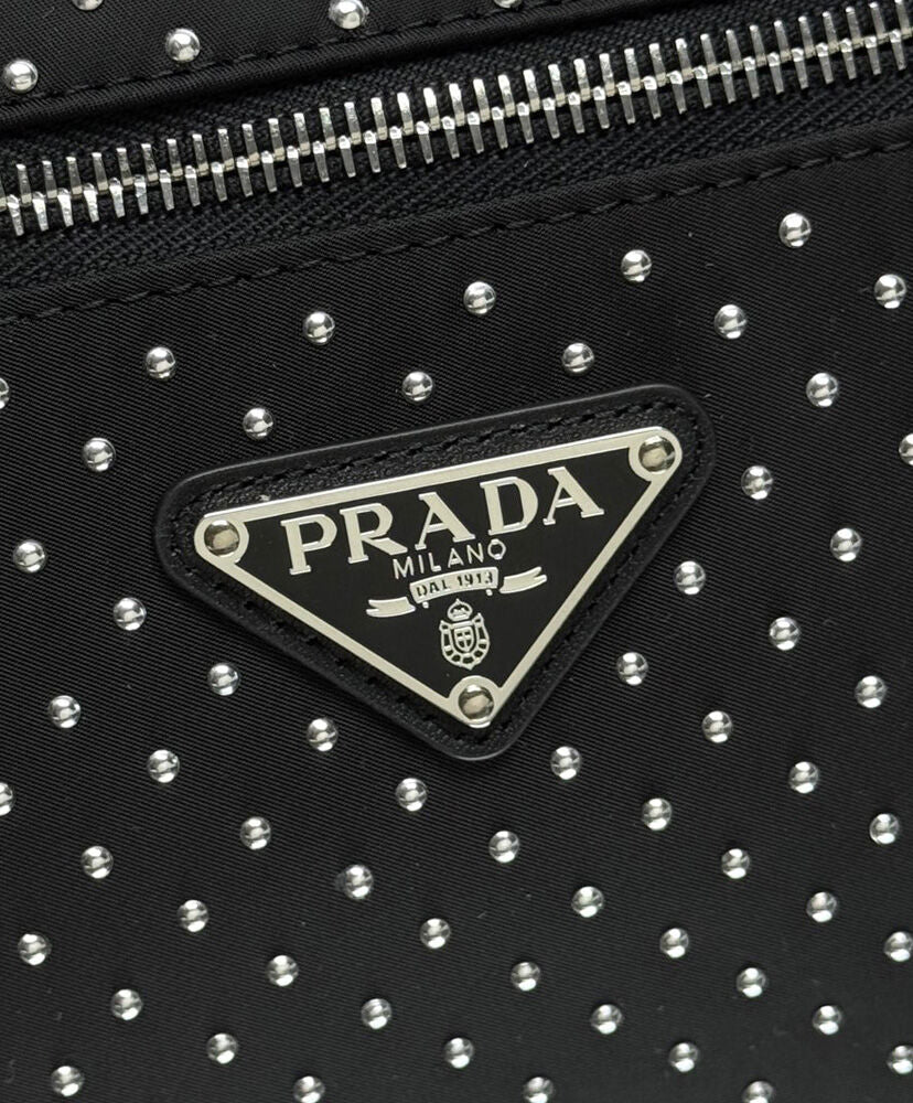 Re-Nylon Bag With Studs