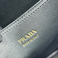 Prada Buckle Medium Leather Handbag With Double Belt