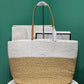 Crochet And Leather Tote Bag