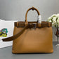 Prada Buckle Large Leather Handbag With Belt