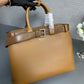 Prada Buckle Large Leather Handbag With Belt