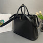 Prada Buckle Large Leather Handbag With Belt