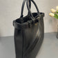 Prada Buckle Large Leather Handbag With Belt