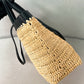 Small Crochet And Leather Tote Bag