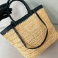 Small Crochet And Leather Tote Bag