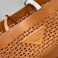 Large Perforated Leather Tote Bag