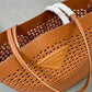 Large Perforated Leather Tote Bag