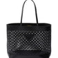 Large Perforated Leather Tote Bag