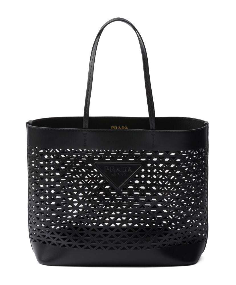 Large Perforated Leather Tote Bag