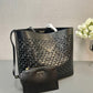 Large Perforated Leather Tote Bag