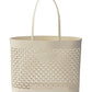 Large Perforated Leather Tote Bag