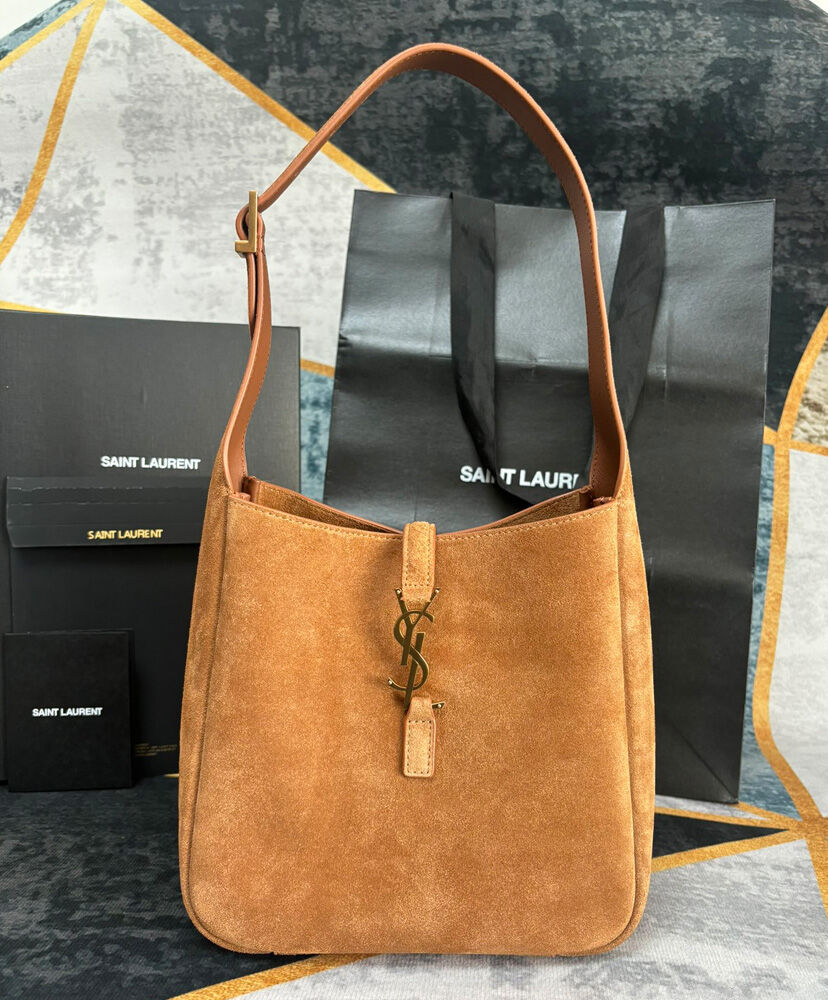 Le 5 a 7 Supple Small Suede Shoulder Bag